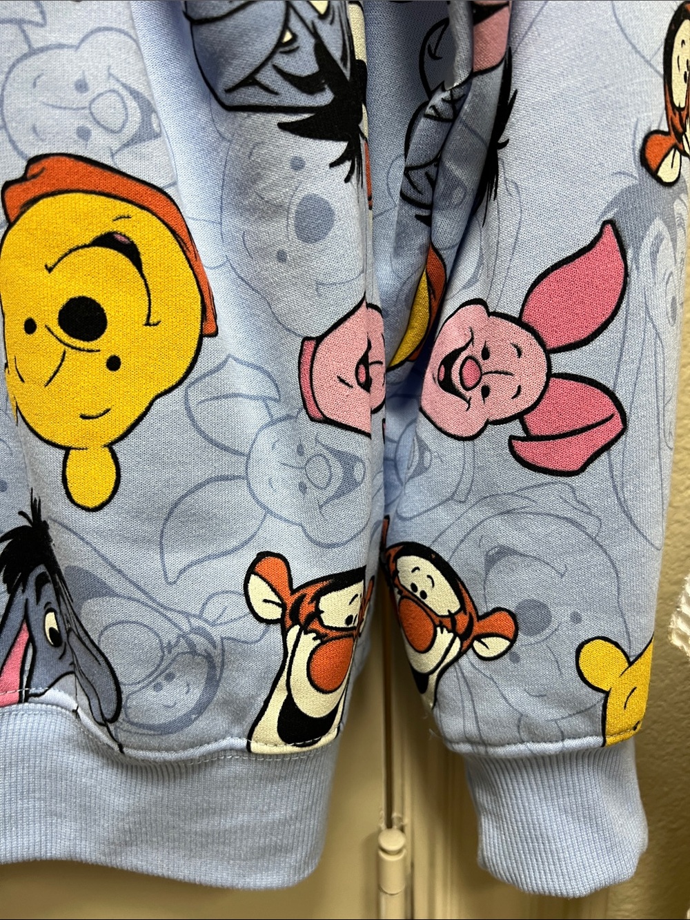 Winnie the Pooh and friends sweatshirt size small light blue Disney - Picture 4 of 5